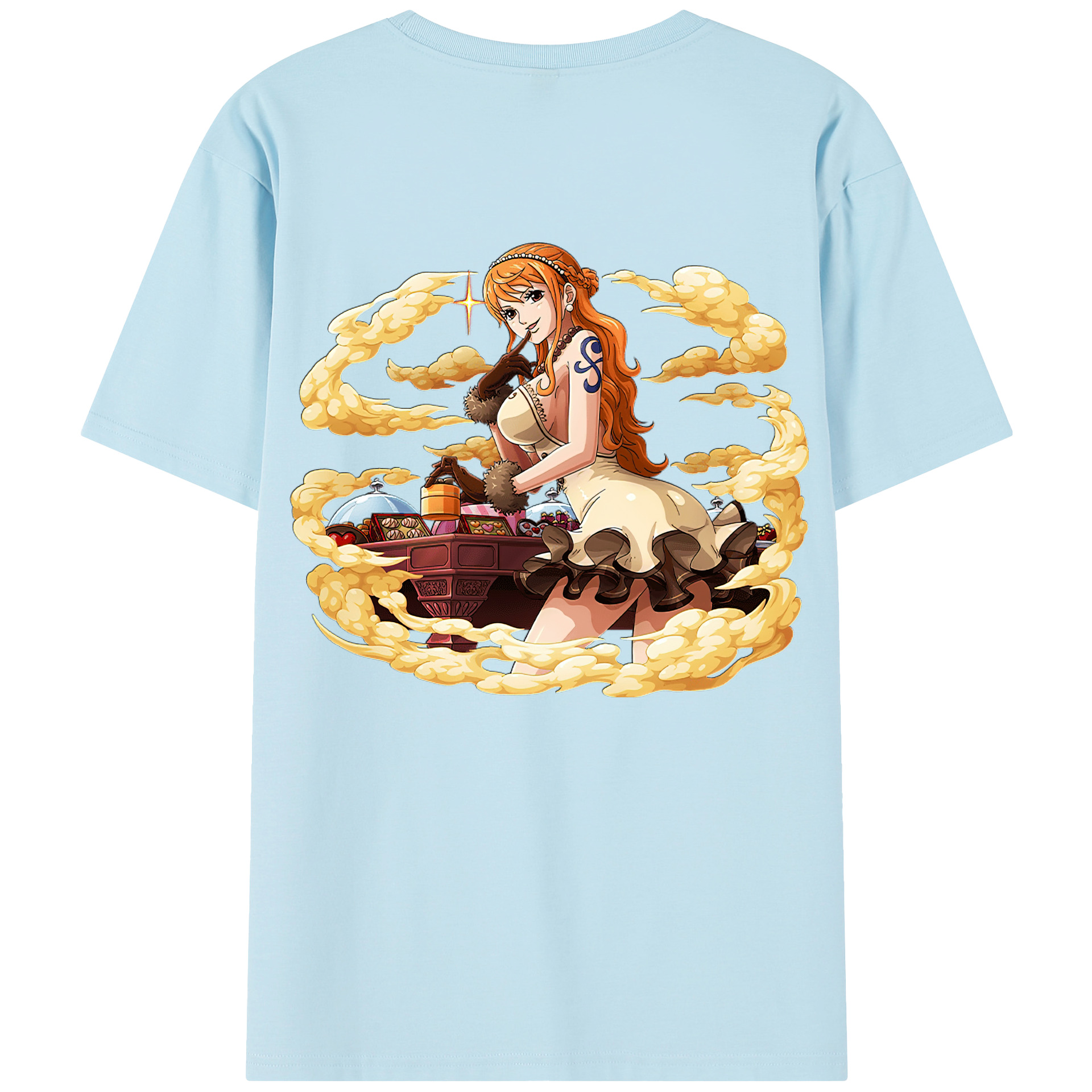 ワンピース ナミ ONE PIECE Nami 綿100％半袖Tシャツ（背面プリント）